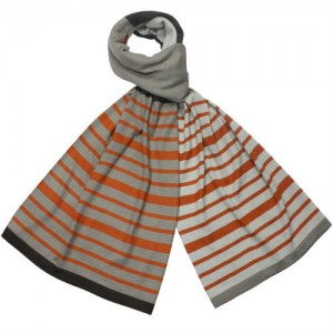 Orange and Grey Scarf